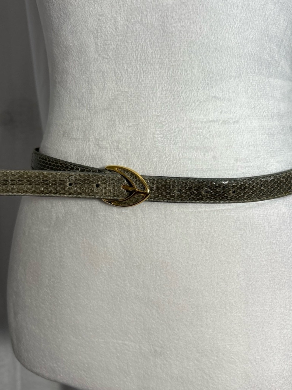 Vintage Gray Genuine Snakeskin Bely